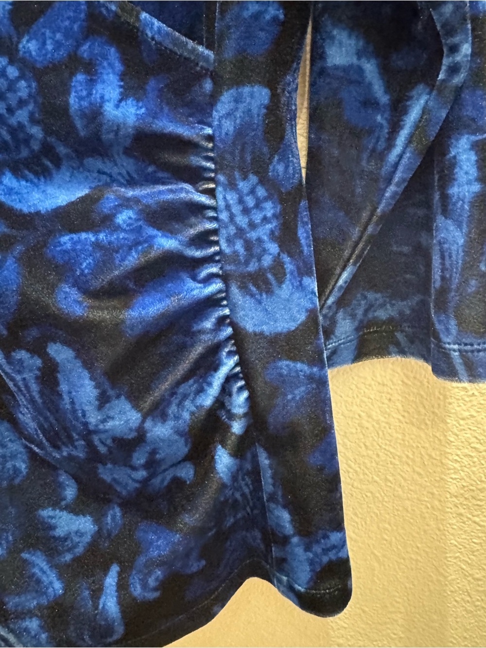 Soft Surroundings Velvet Alyssa wrap knit top w/ floral burnout pattern - Picture 5 of 7